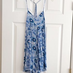 floral blue dress/tunic